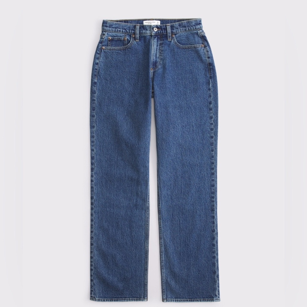 Abercrombie & Fitch Curve love low rise baggy Blue Denim Jeans